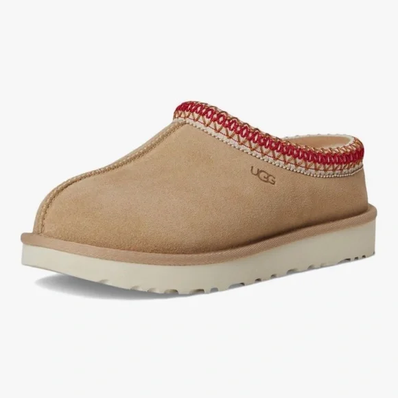 Brand New UGG Women's Tasman Ii Slipper, Sand/Dark Cherry - Picture 8 of 9